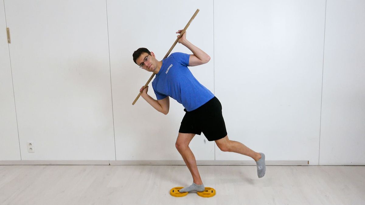 Gainage du pied avec rotation du tronc