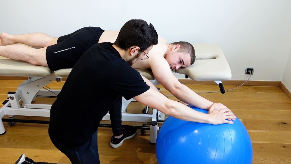 Shoulder Mobilization With Swiss Ball