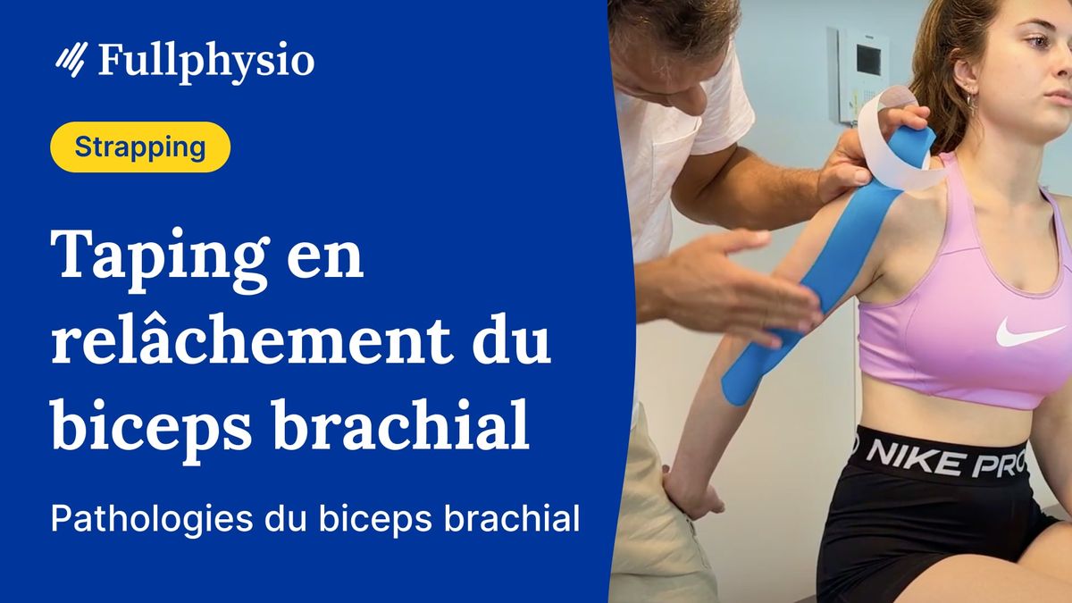 Taping en relâchement musculaire du biceps brachial