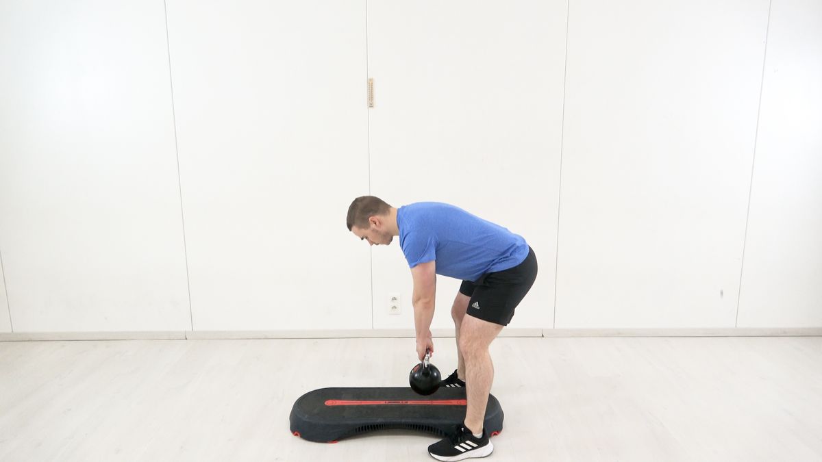 Deadlift With Weights & Step