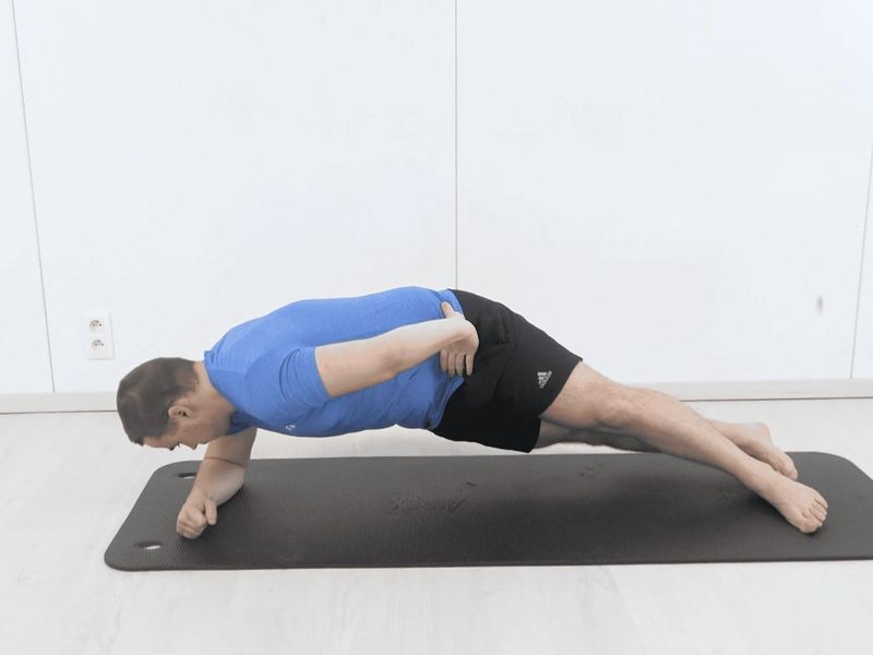 Gainage latéral avec rotations dynamique, vue 1