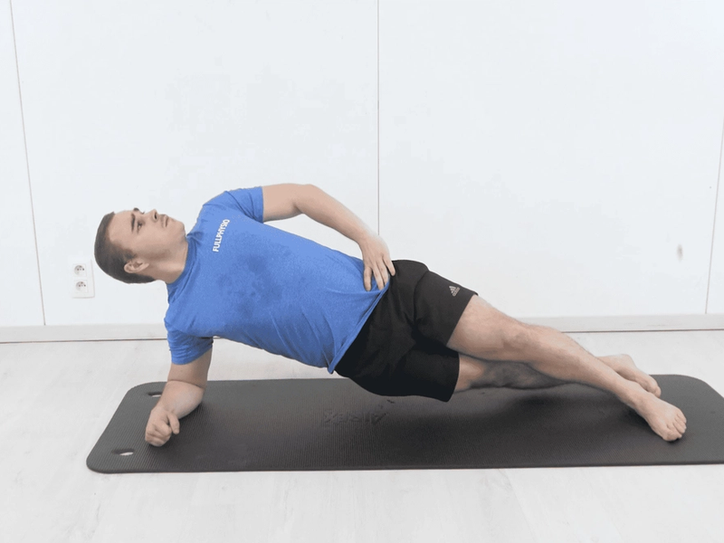 Gainage latéral avec rotations dynamique, vue 2
