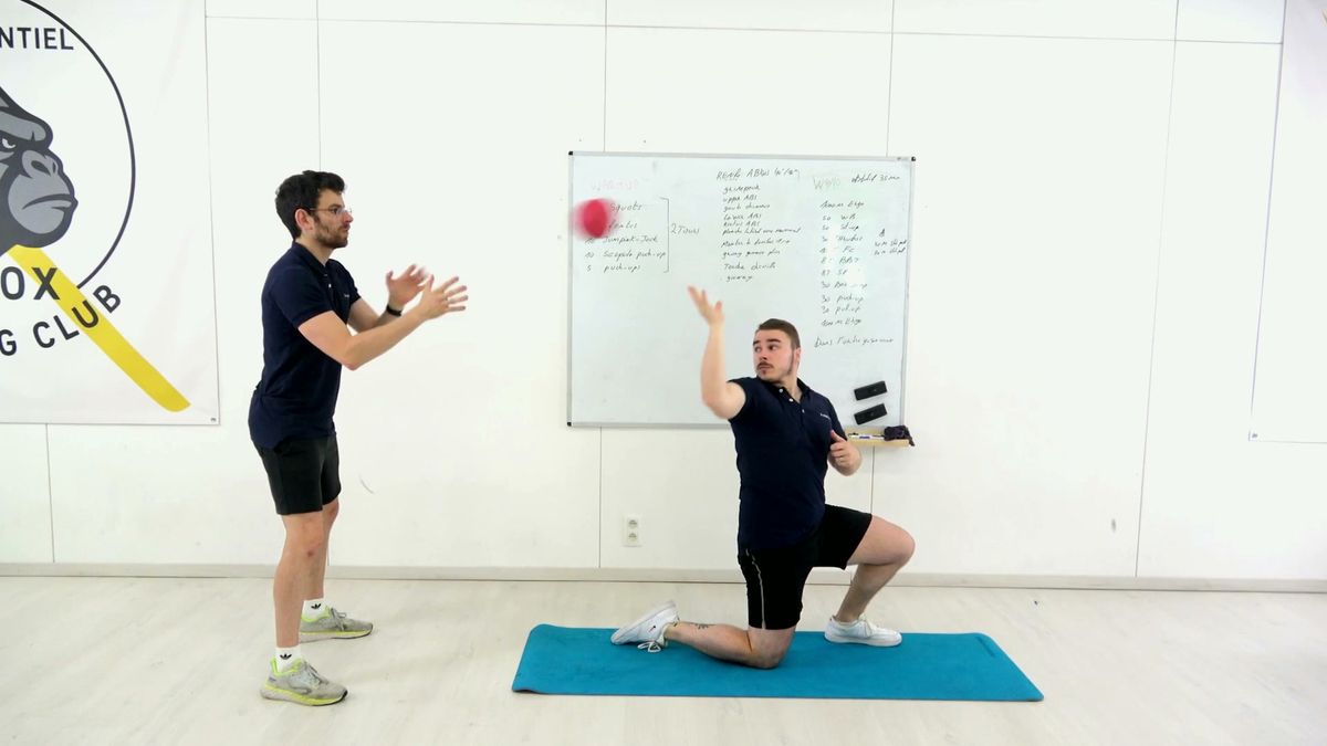Half-Kneeling Throwing Movement With Weighted Ball