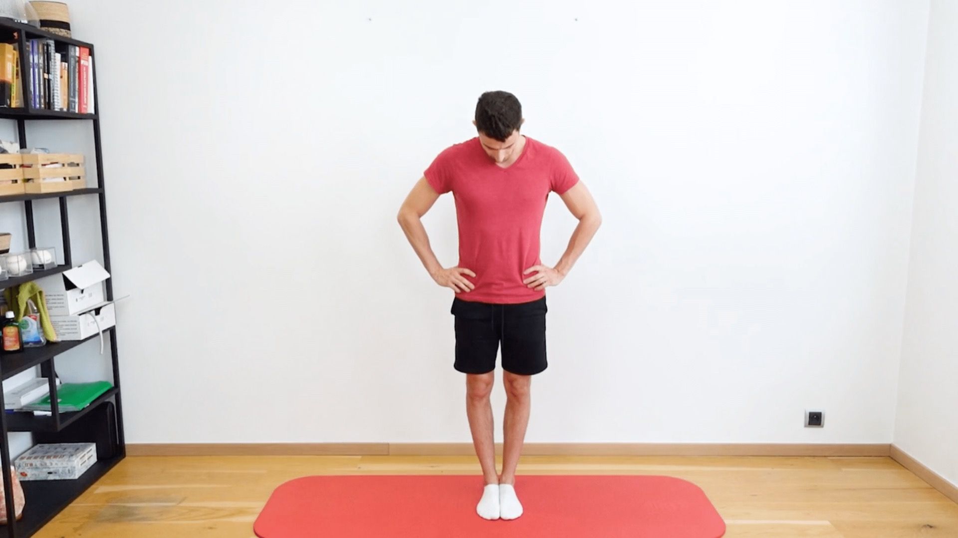 Proprioception With Feet Together & Head Movement (Flexion / Extension), view 1