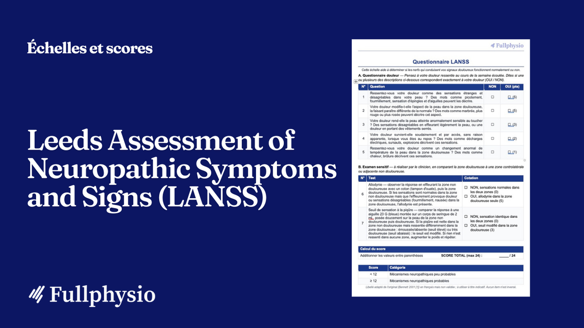 Leeds assessment of neuropathic symptoms and signs (LANSS)