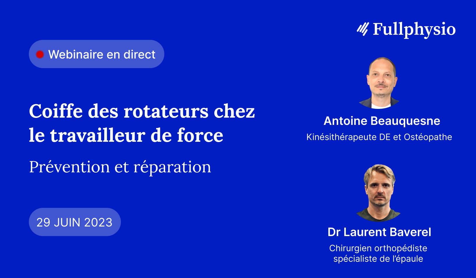 Coiffe des rotateurs chez le travailleur de force : prévention et réparation