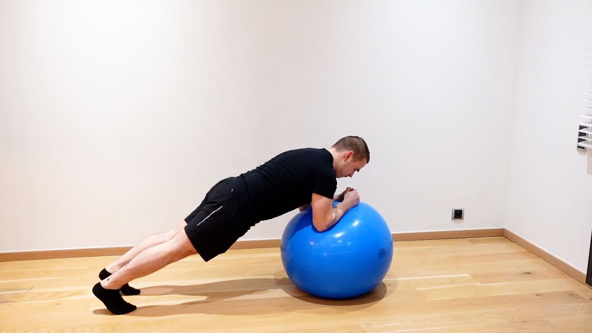 Dynamic Plank on Swiss Ball