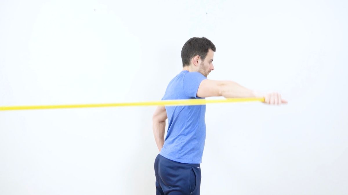 Shoulder Circumduction With Elastic Band & Shoulder at 90° ABD