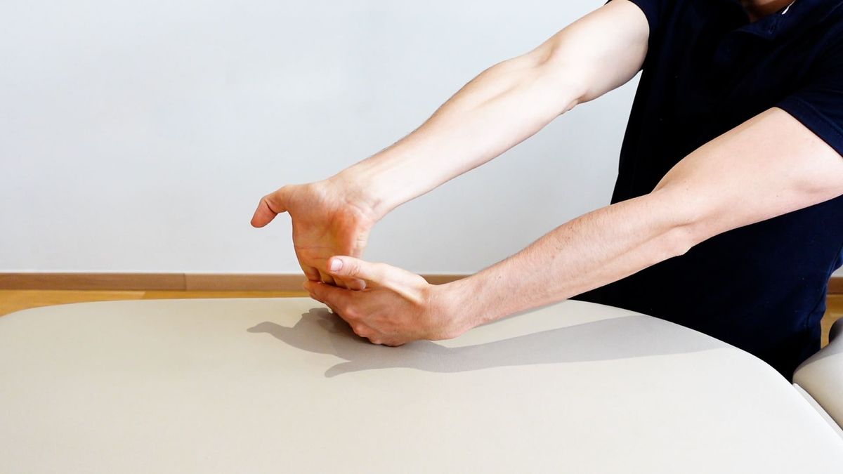 Wrist Flexor Stretch With Elbow Extended