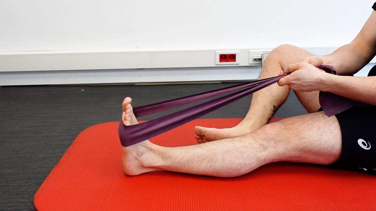 Plantar Flexion Strengthening With Elastic Band