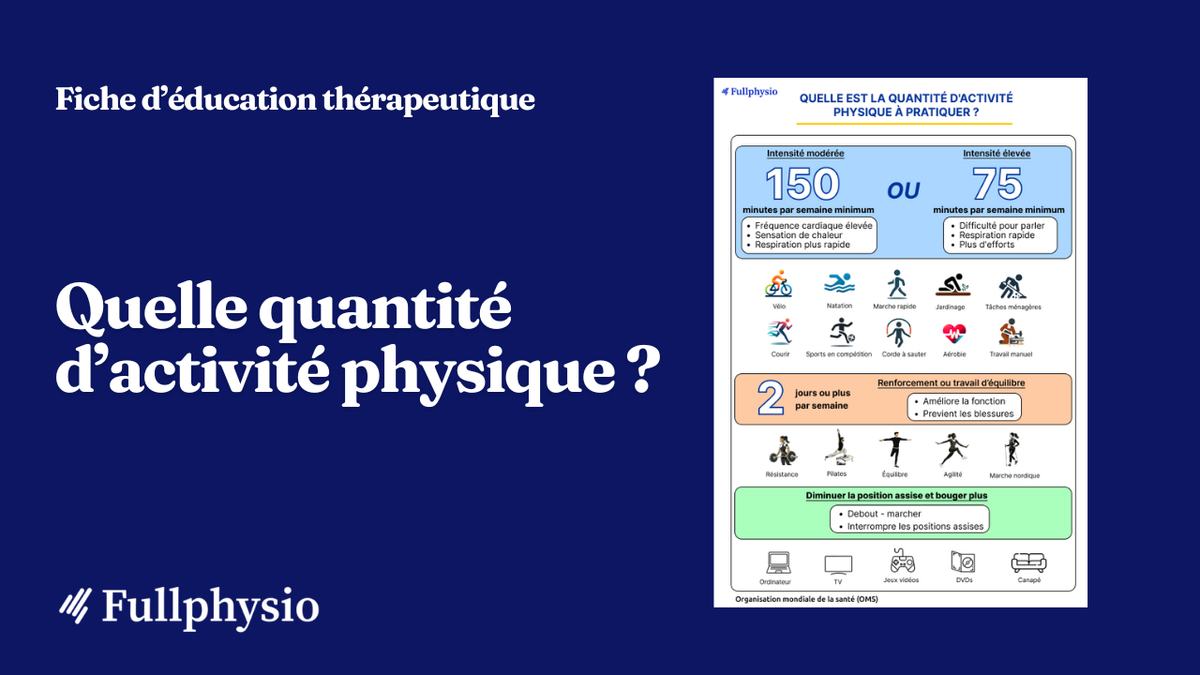 Quelle est la quantité d'activité physique à pratiquer ?