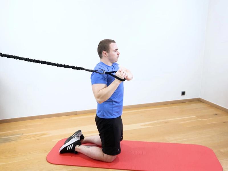 Gainage abdominal avec stabilisation centrale, vue 1