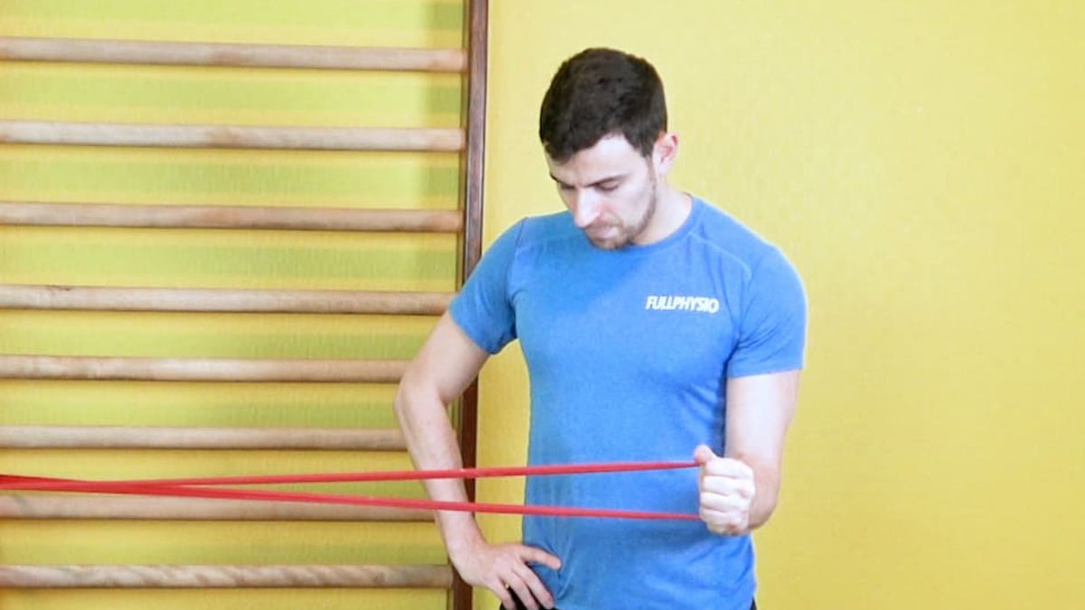 Isometric External Rotation With Side Step