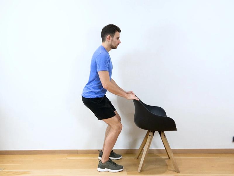 Squat faible amplitude, vue 2
