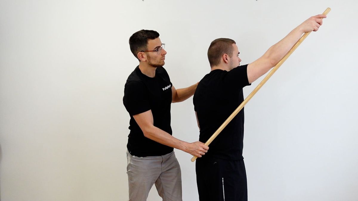 Mobilisation flexion active-assistée avec kiné