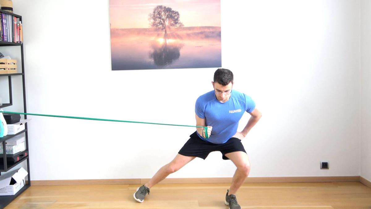 Isometric IR With Lateral Lunge