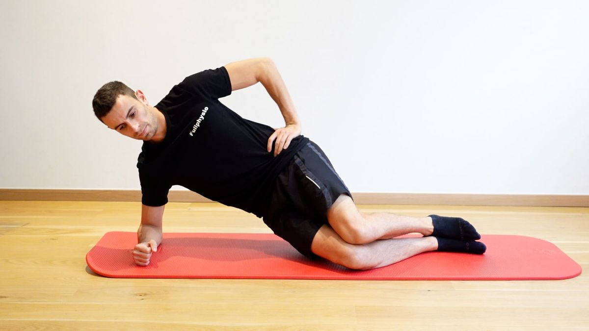 Gainage latéral hanches & genoux fléchis