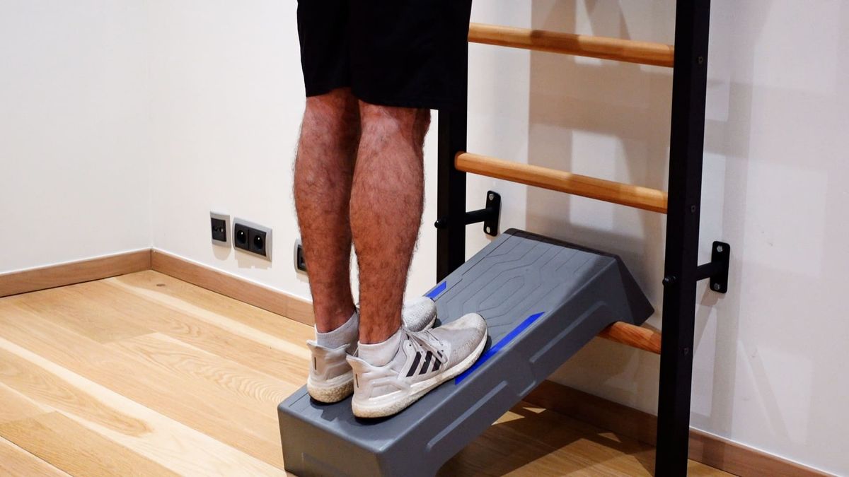 Calf Stretching on Incline Board