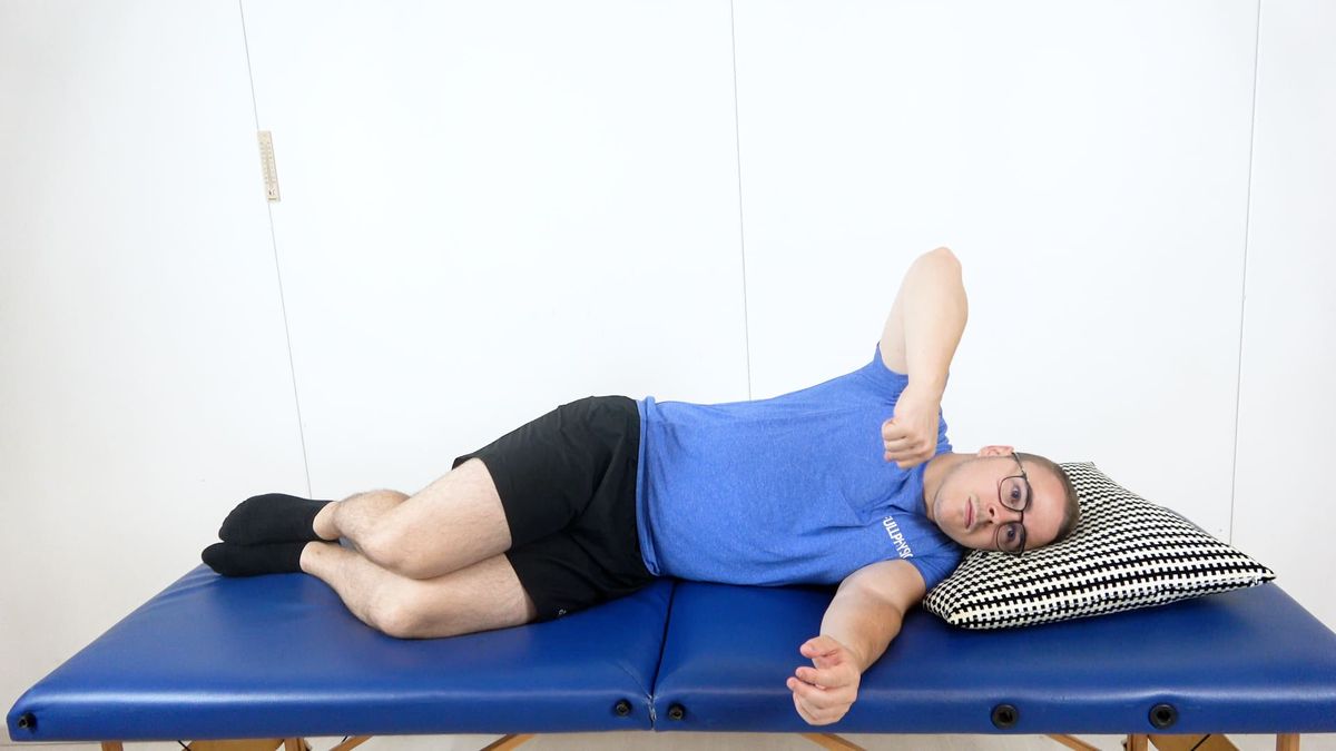 Renforcement ABD coude fléchi en couché latéral