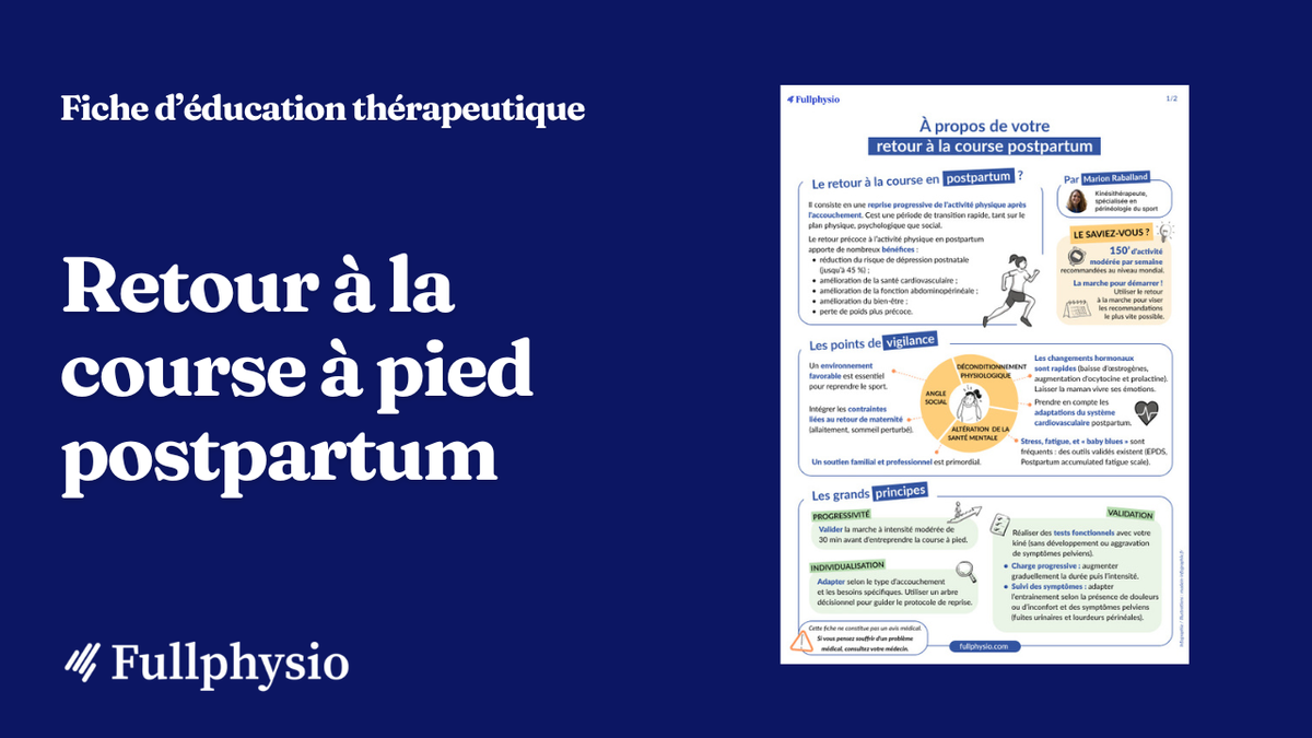 Éducation thérapeutique – Retour à la course à pied postpartum