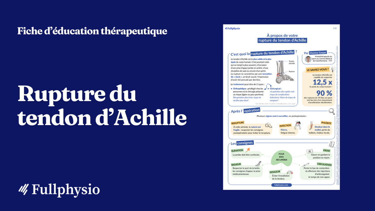 Éducation thérapeutique – Rupture du tendon d'Achille