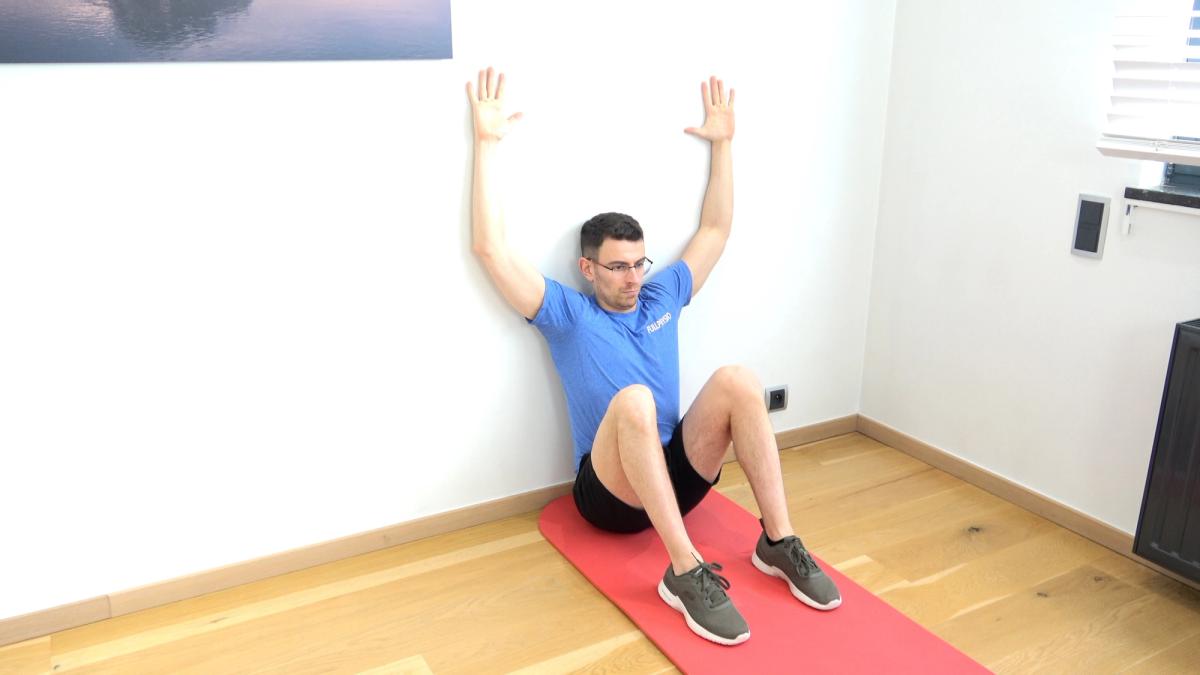 Seated Wall Angel Position