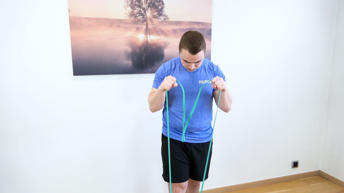 Reverse Curl With Elastic Band