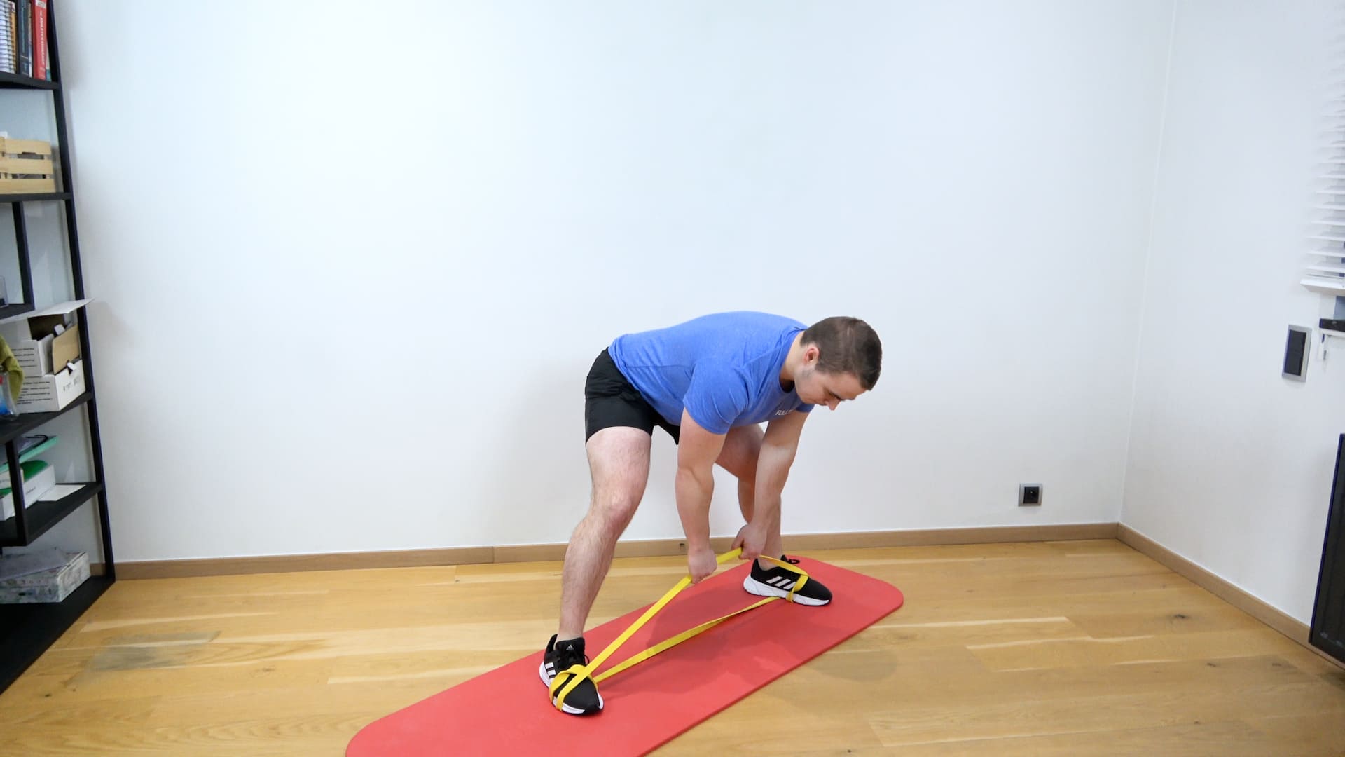 Wide Stance Deadlift With Elastic Band, view 1