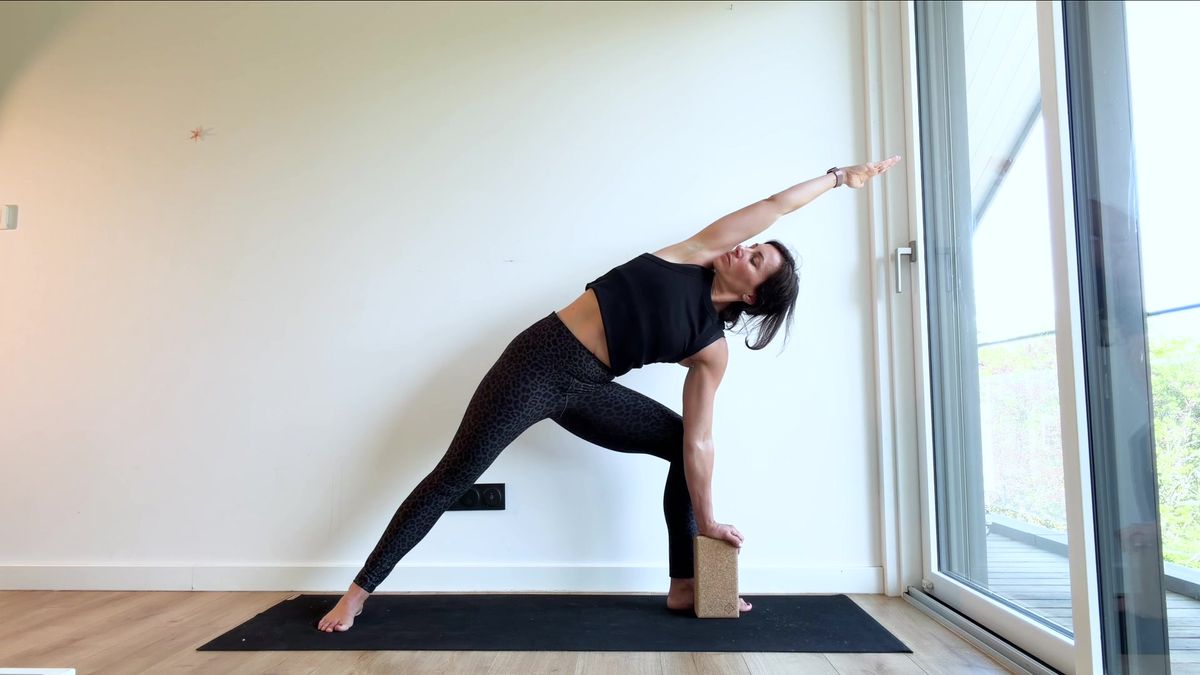 Assisted Side Angle Pose ("Utthita Parsvakonasana")
