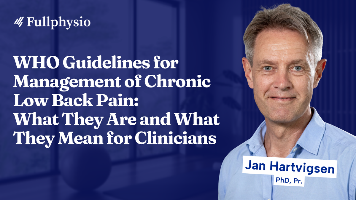 WHO Guidelines for Management of Chronic Low Back Pain: What They Are and What They Mean for Clinicians