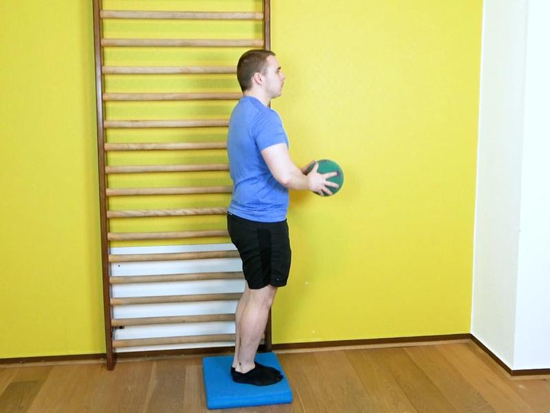 Balance With Feet Together & Ball Throwing, view 1
