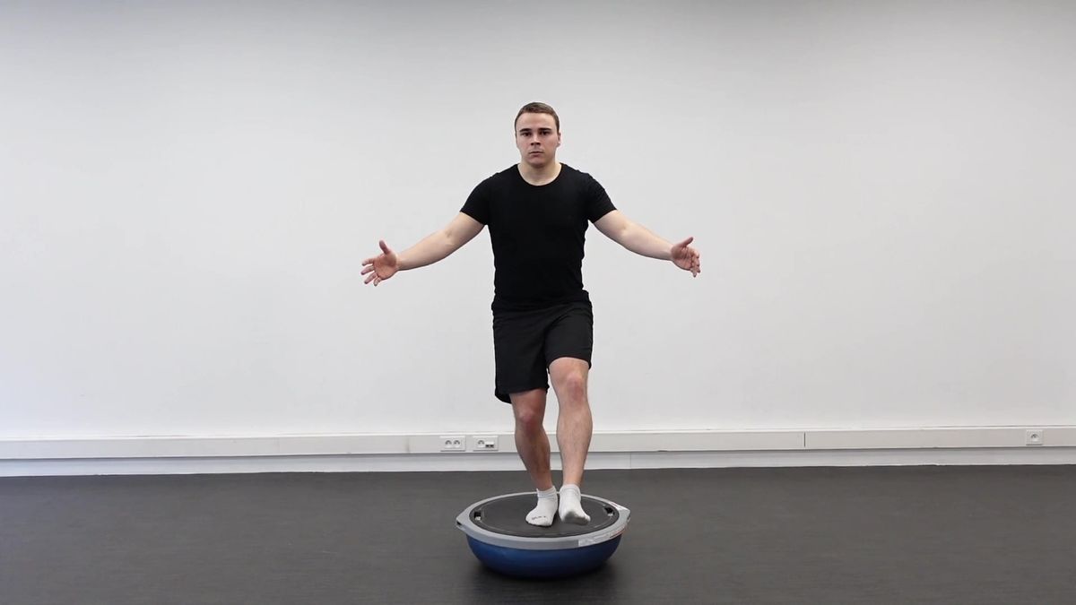 Équilibre unipodal sur Bosu
