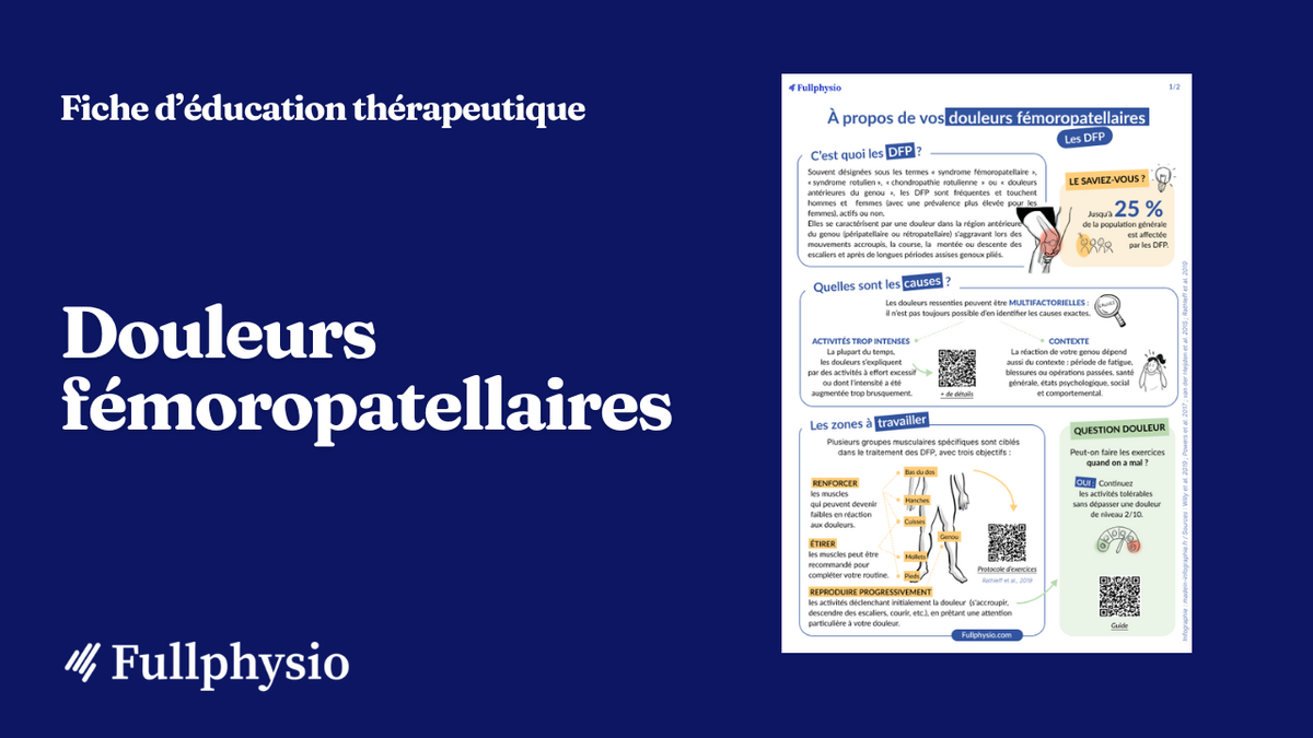 Éducation thérapeutique – Douleurs fémoropatellaires