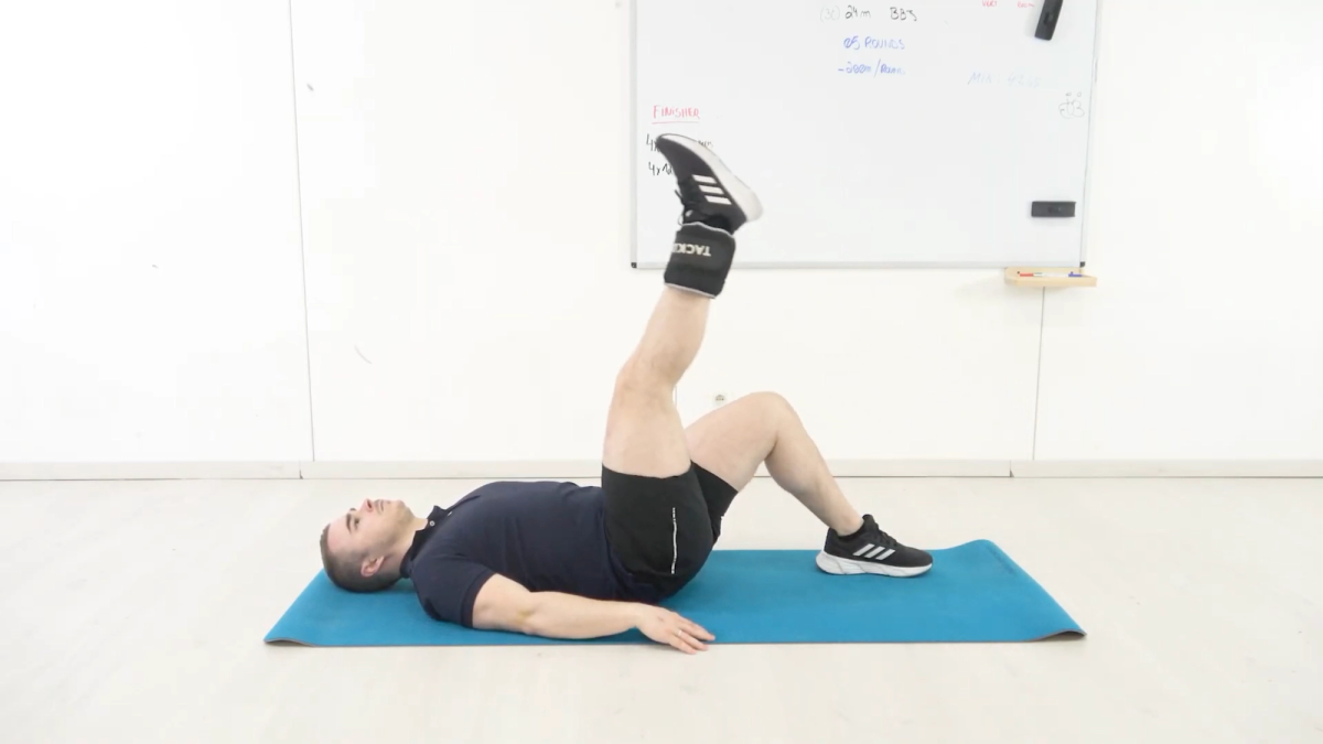 Flexion hanche dynamique lestée