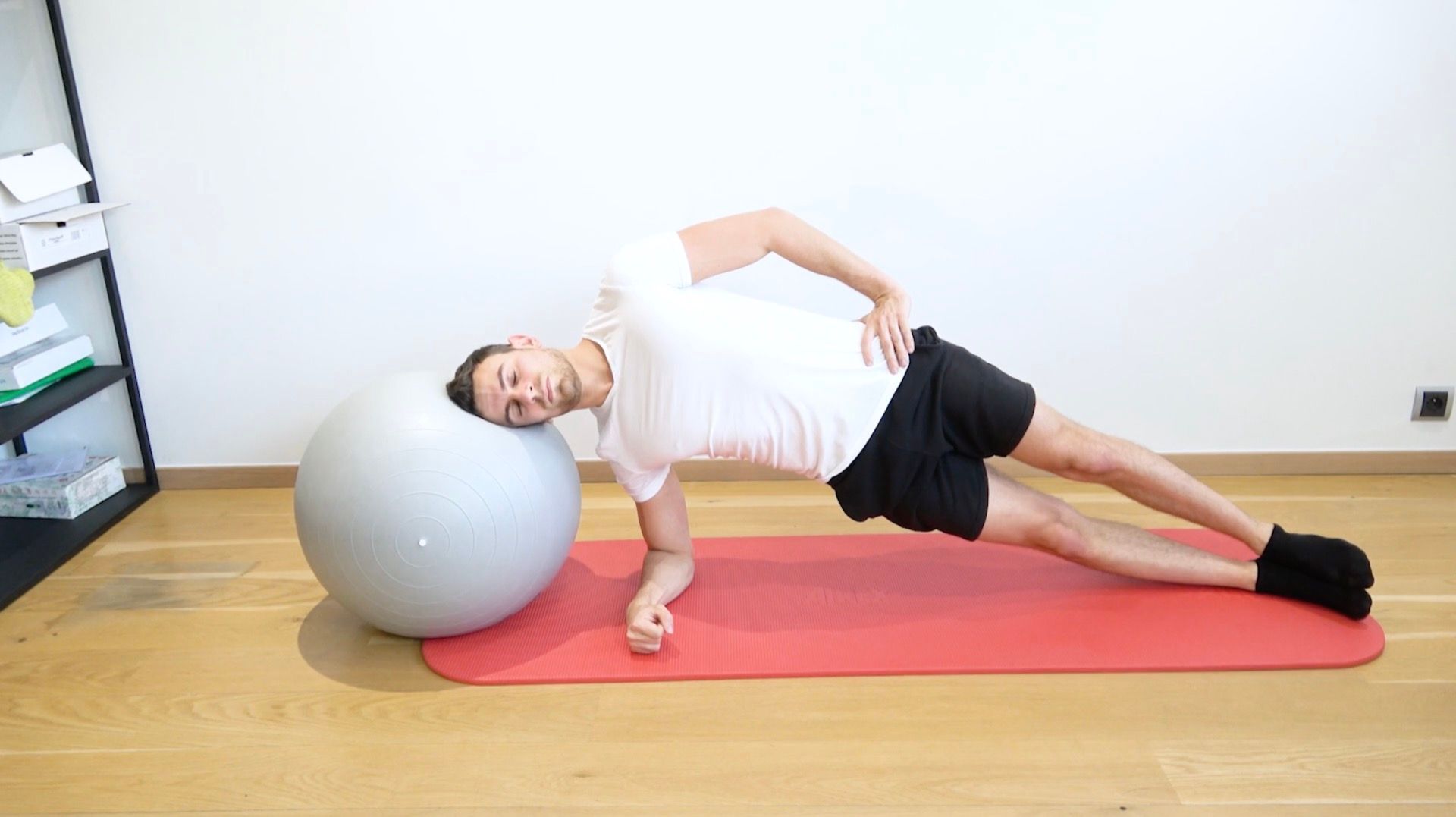 Gainage latéral avec appui cervical