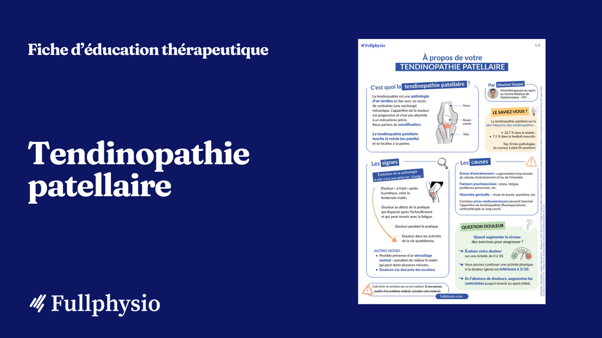 Éducation thérapeutique – Tendinopathie patellaire