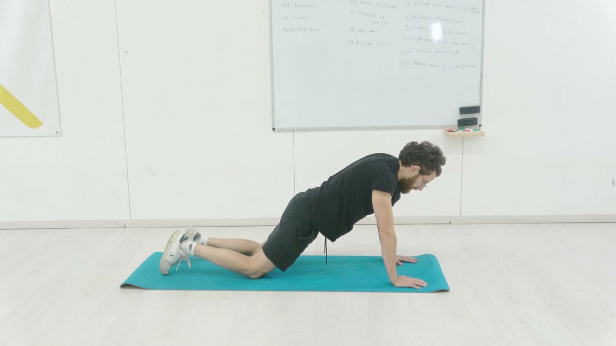 Gainage dynamique sur genoux