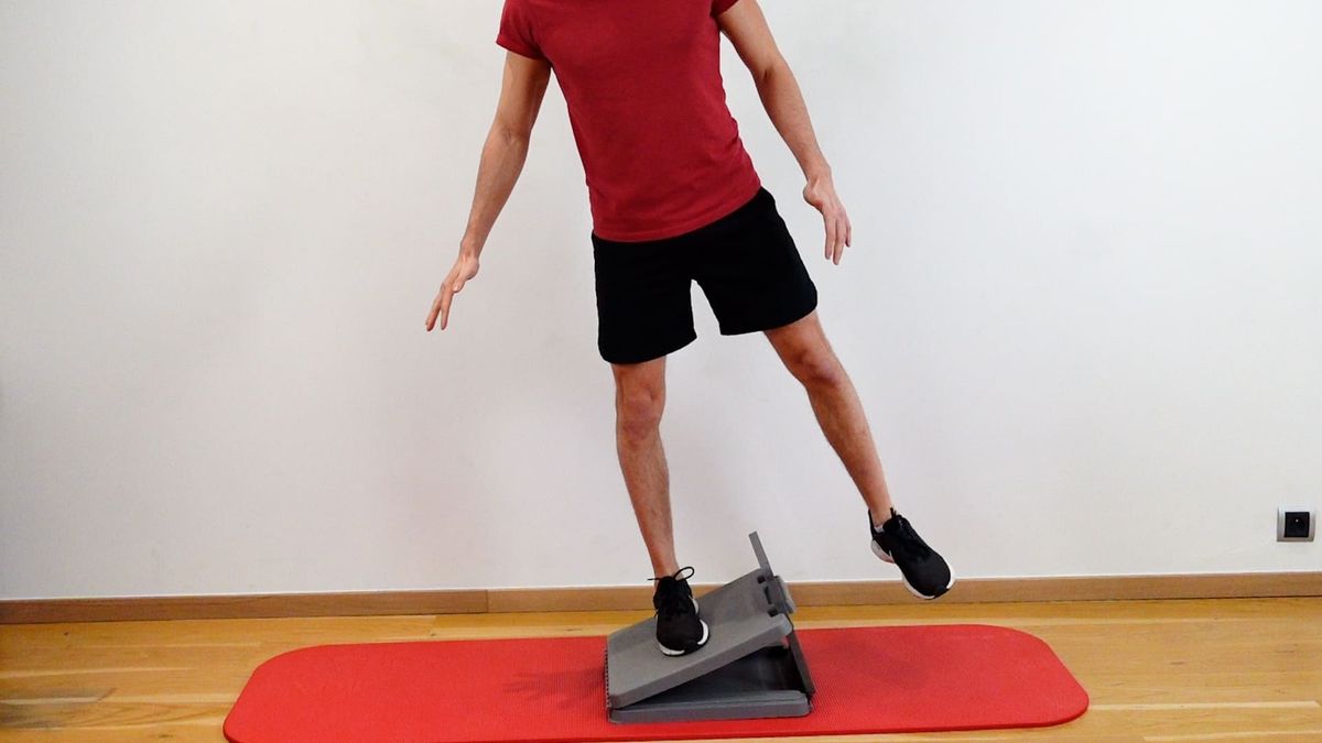 Mise en charge sur plan incliné (pied en supination)