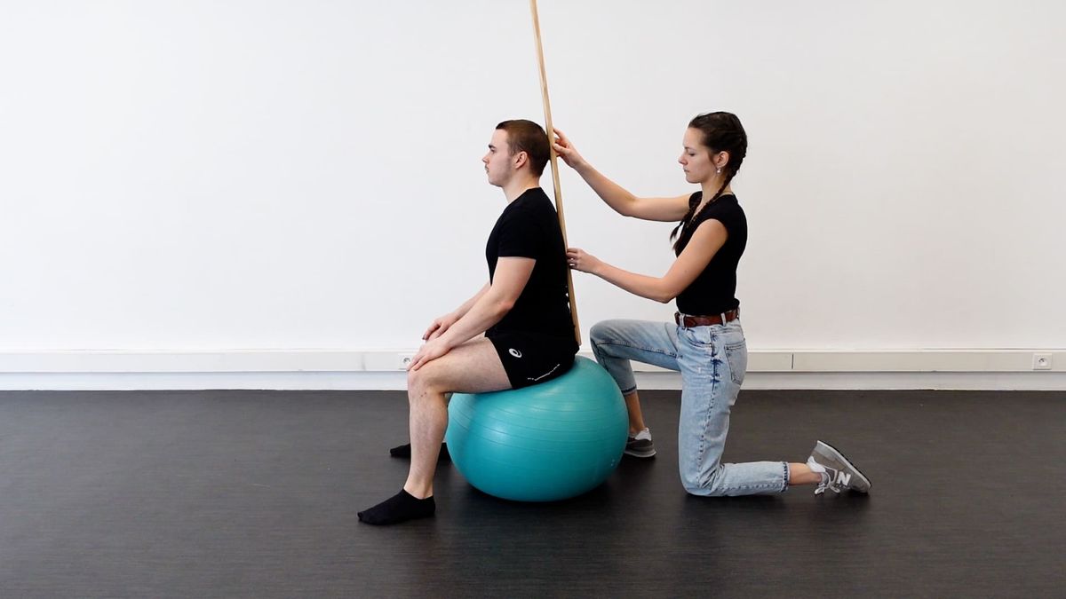 Posture Correction on Swiss Ball