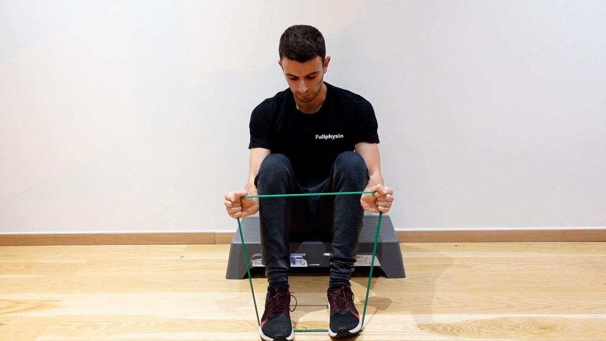 Wrist Extensor Strengthening With Band Under Feet