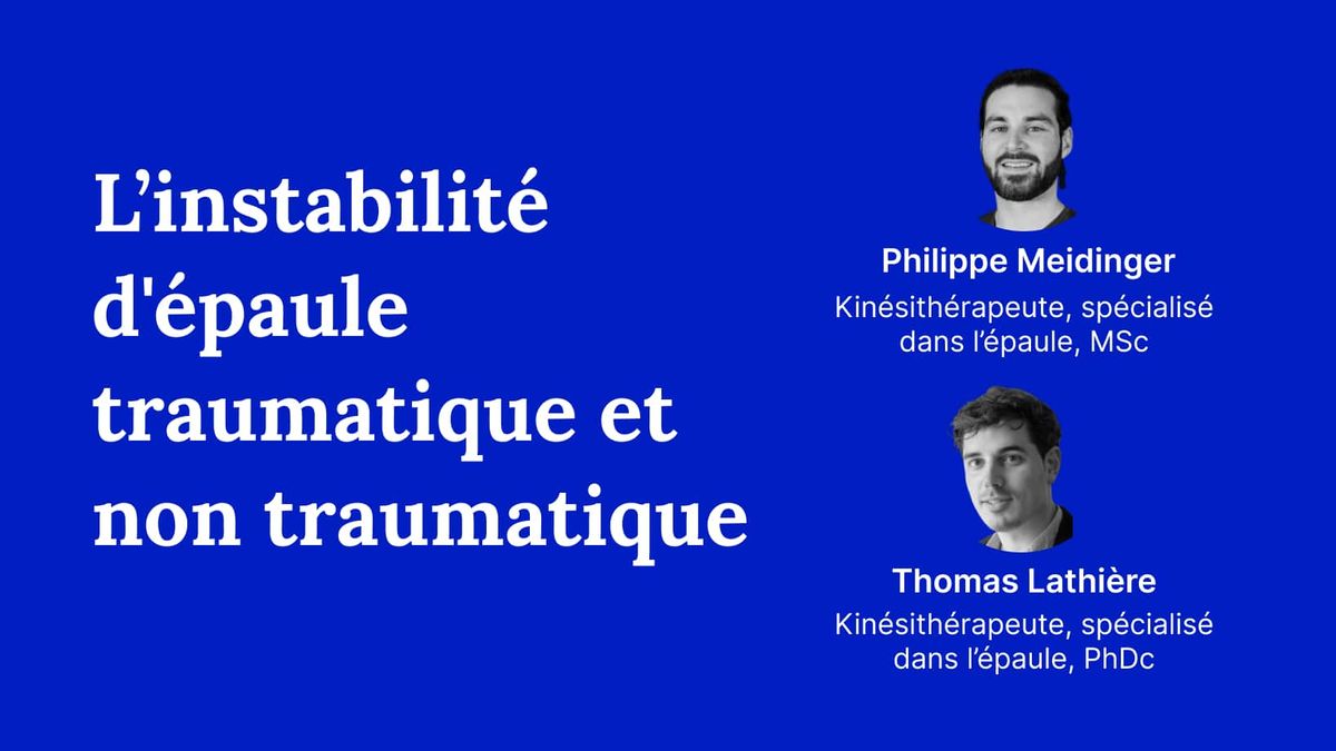 Les instabilités d'épaule traumatiques et non traumatiques