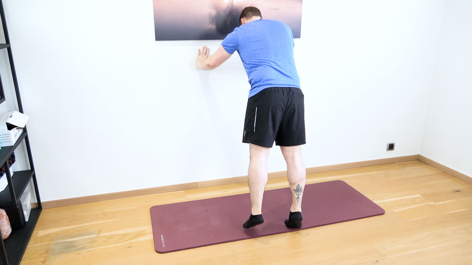 Alternate Calf Strengthening With Inclined Body, view 1