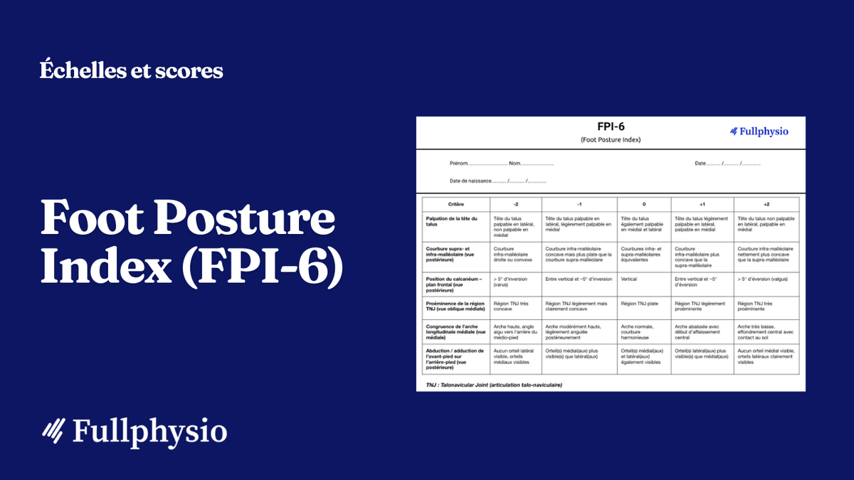 Foot Posture Index (FPI-6)