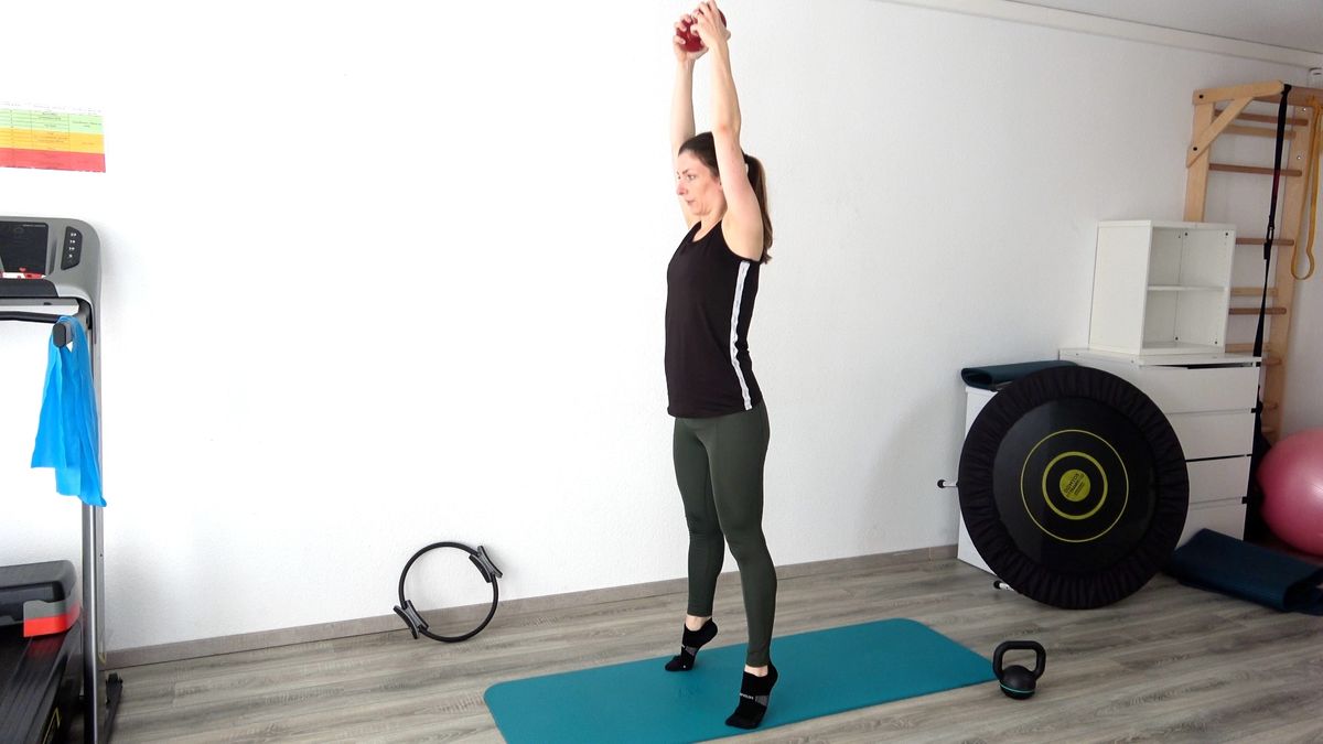 Squat avec levée de poids & montée sur pointe