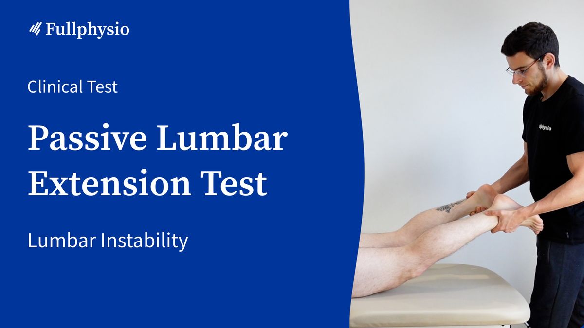 Passive Lumbar Extension Test