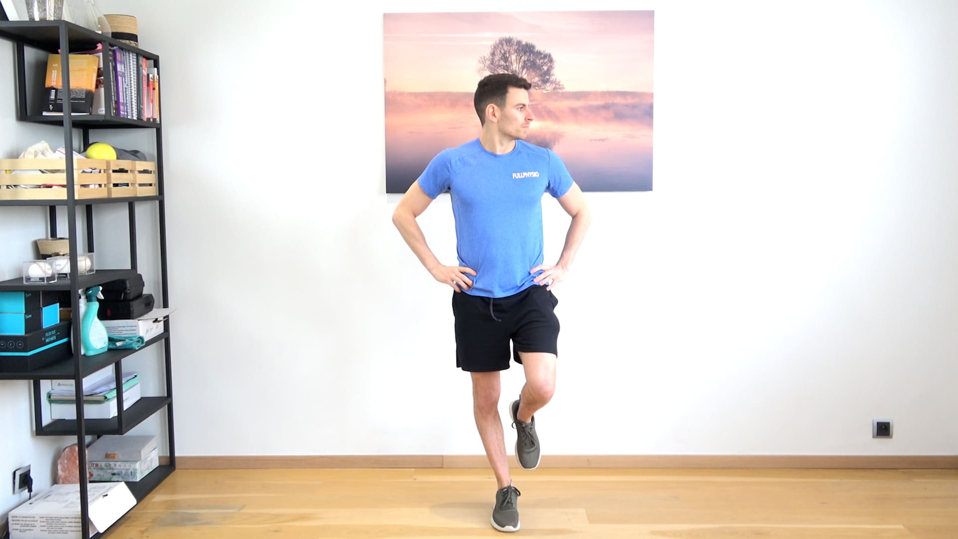 Single-Leg Balance With Cervical Rotation, view 1