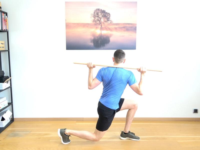 Chest Rotation in Lunge Position, view 1