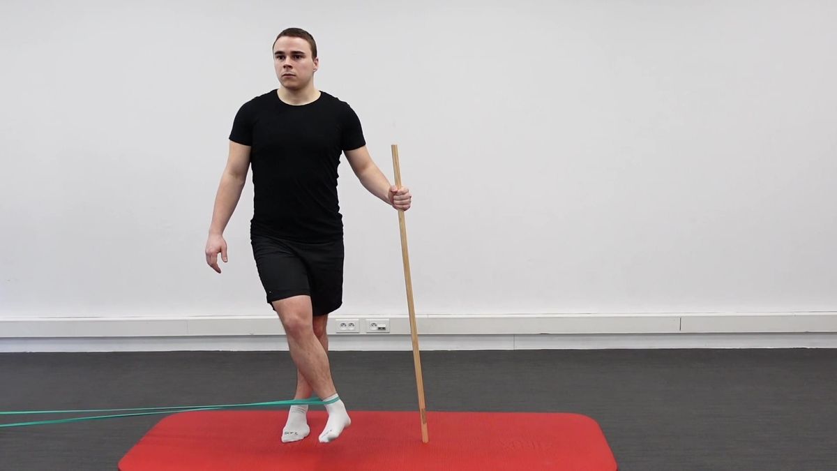 Hip Adductor Strengthening Standing With an Elastic Band