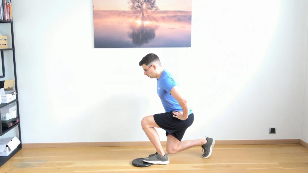 Fente avec dorsiflexion