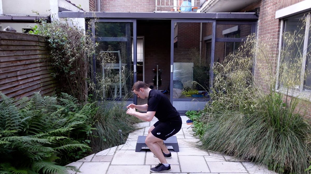 Jump With Perpendicular Landing on Step